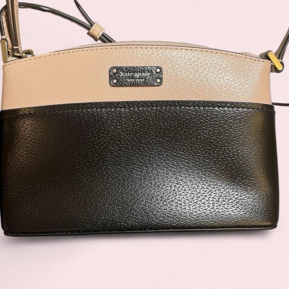 KATE‎ SPADE Jeanne Black & Pink Leather Crossbody Purse Excellent